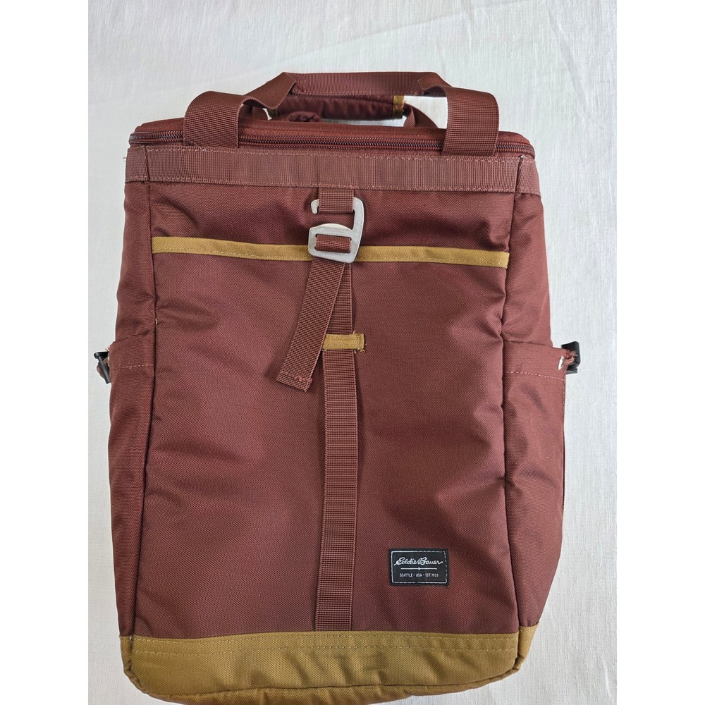 Eddie Bauer Bygone Backpack Cooler Russet Brown Insulated Picnic Daypack Bag